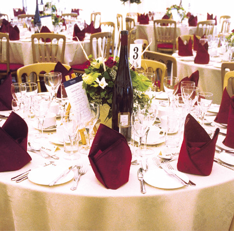 Wedding reception tables at The Deco